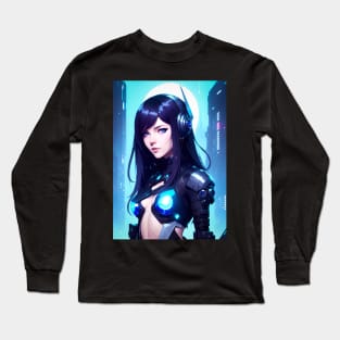 Cyberpunk girl Long Sleeve T-Shirt